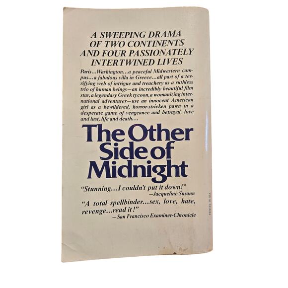 Sidney Sheldon THE OTHER SIDE OF MIDNIGHT Classic Thriller Dell Fiction - Picture 8 of 8